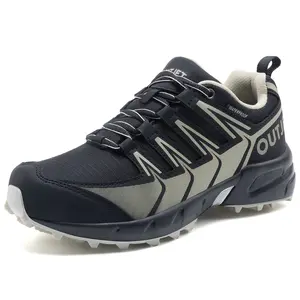 OUTJET Women's Waterproof Hiking Shoes 【Composite toe】 Lightweight Non-Slip Trails Walking Shoes Outdoor Sneakers Work Shoes For Raining Day