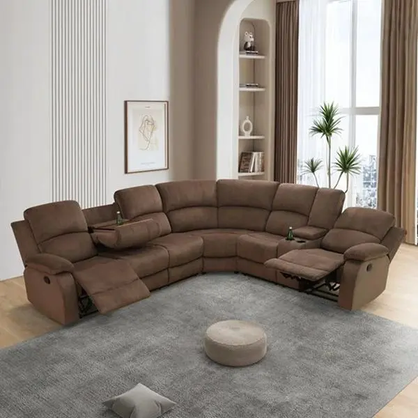 Reclining Flexible Placement Sectional Furniture Set - Sofa, Loveseat, Connecting Wedge for Ample Family Seating, Ideal for Living Room Sofas, Sofas Living Room