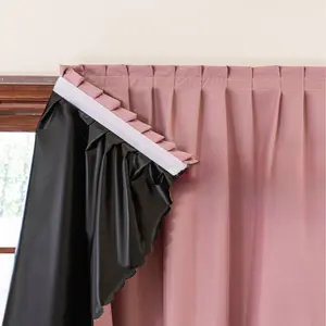 Romantic Simple Blackout Window Curtain, Self-Adhesive Magic Tape Design, Easy Installation & Removal, Lightweight & Washable Drapes, Blackout Window Cover