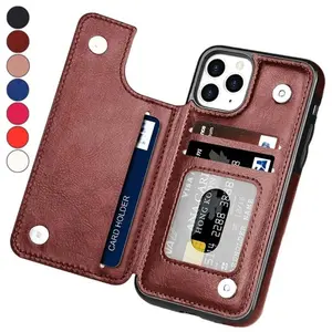 Leather Wallet Case for iPhone 17 16 15 14 13 12 11 Pro Max  Wallet Case 15 Plus Card Holder Flip