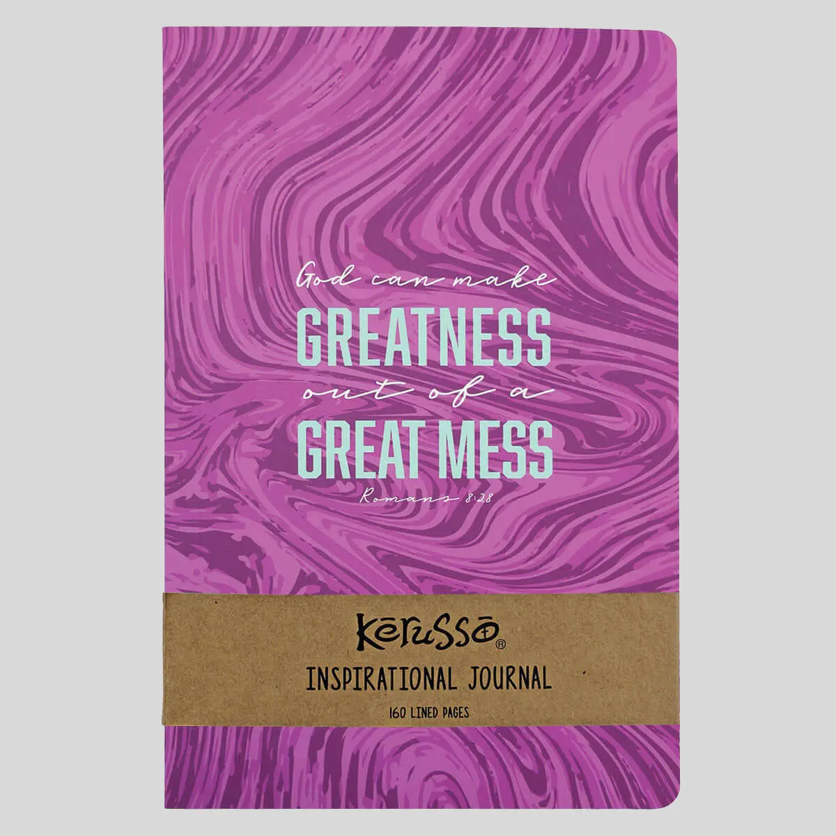 Kerusso Women's Flexible Paperback Journal, Great-Ness Themed, 160 Lined Pages, 8.44" x 5.5" x 0.06" (8.44 inches), Bible Study Notebook, Office Stationery, Journaling Supplies, Growth & Achieve Goals Tool