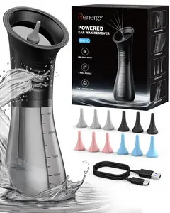 Premium Quality, Insanely Cheap! Renergy Electric Ear Wax Removal Kit with LED Display, Powered Ear Wax Remover, Dual Clean & Waste Tank, Water Ear Cleaner & Ear Cleaning Kit, Ear Irrigation Flushing System, 3 Modes, 12 Nozzles, IP67