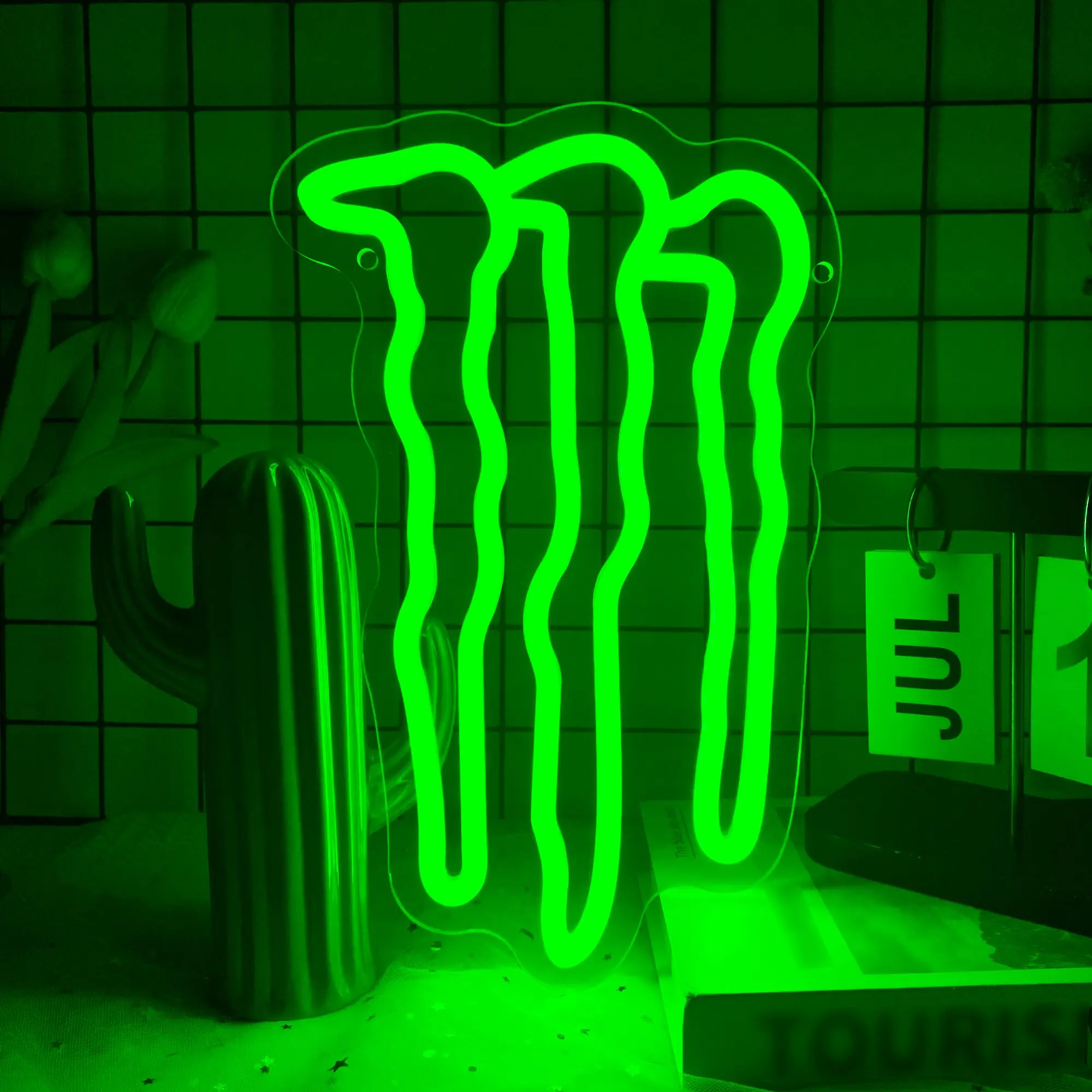 Monster energy neon sign led sign room bar man cave green led basement boys girls men Led Neon Lights