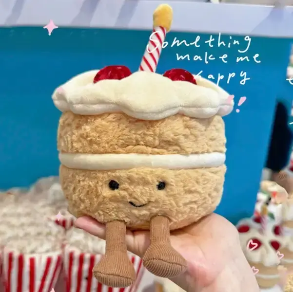 Jellycat Amuseables Birthday Cake Teddy Bear – Soft Rainbow Cake Plush Toy, Funny Cute Birthday Gift for Kids, Girls & Collectors