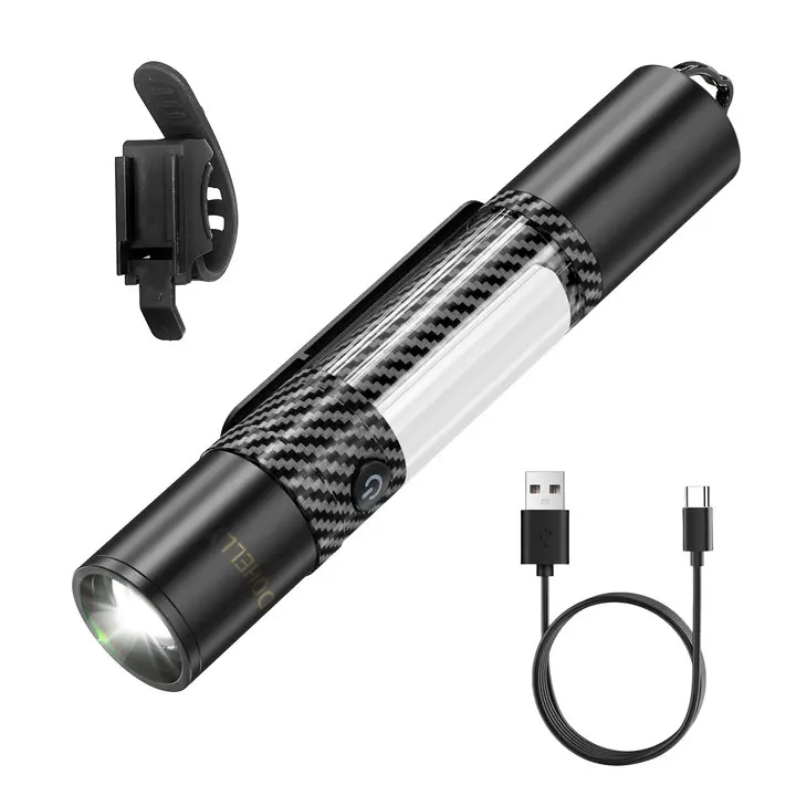 3000Lumen Multi-Functional Flashlight, Car Emergency Window Breaker and Cutter, 15Lighting Modes, International Rescue Signal Light, Side Magnet, Retractable Flashlight, Suitable for Camping, Emergencies and Christmas Gifts