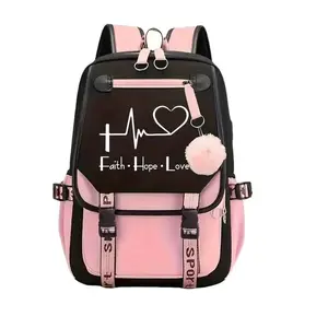 Canvas Fashion Backpack with charge port