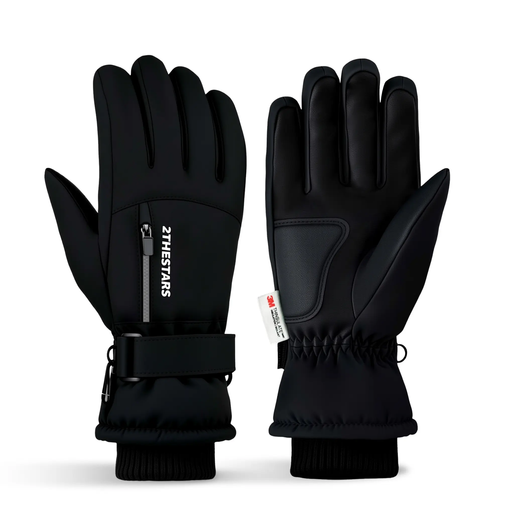 2THESTARS Waterproof Handwear for Extreme Cold Weather, 3M Thinsulate Lined for Outdoor Activity with Smart-Touch Fingertips and Reinforced PU Palm, Gloves For Cold Weather, Outdoor Activity Gloves, Extreme Cold Weather Gloves