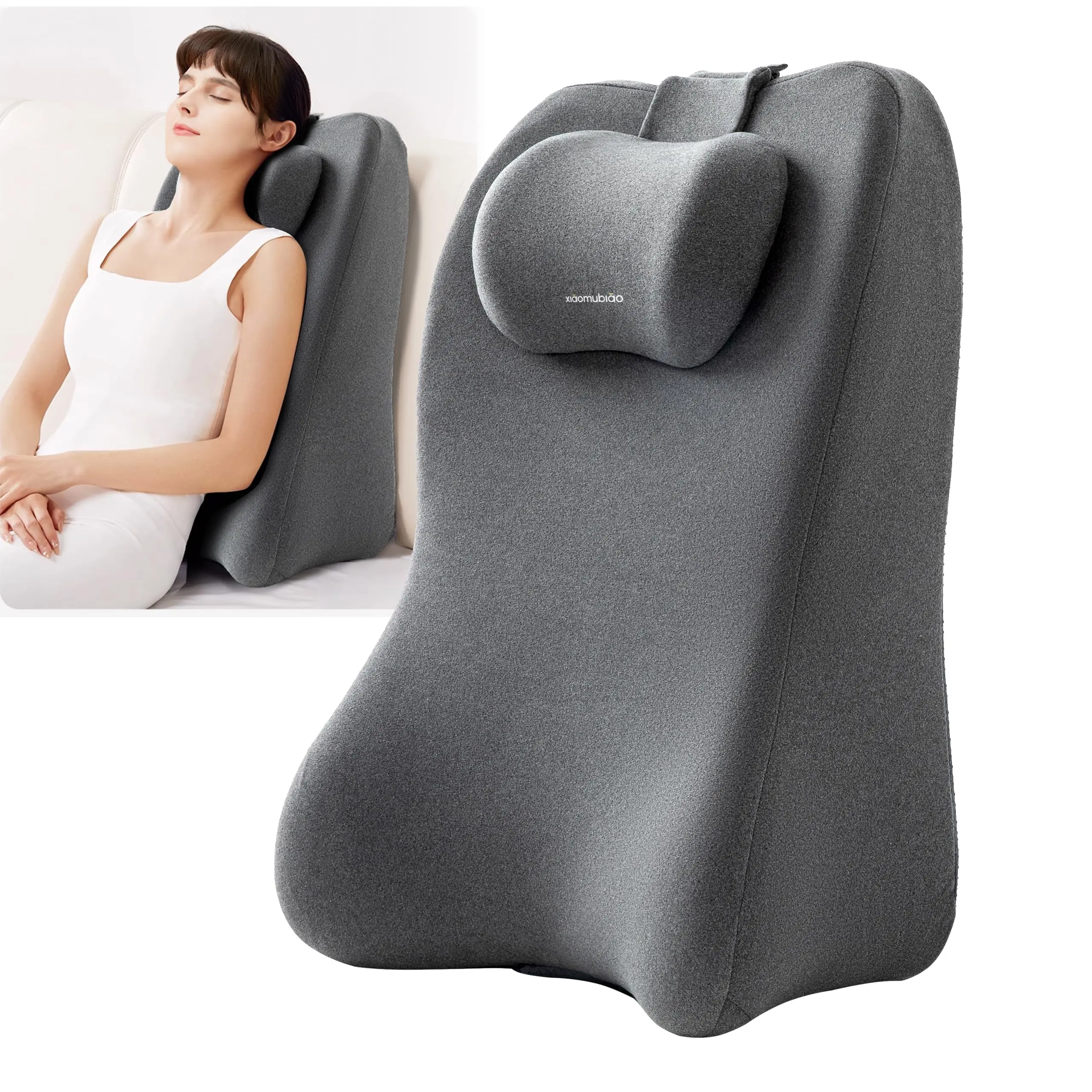 Reading Pillow, Lumbar Support Pillow for Couch, Sofa Bed Support, Bed Pillow for Sitting up,Ergonomic Memory Foam Pillow for Acid Reflux & Back Discomfort