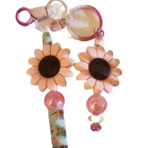 PINK DAISY Beaded Pen with Black Ink Extra Refill Included Bead Topper Awesome Sping GLO UP Gift Item