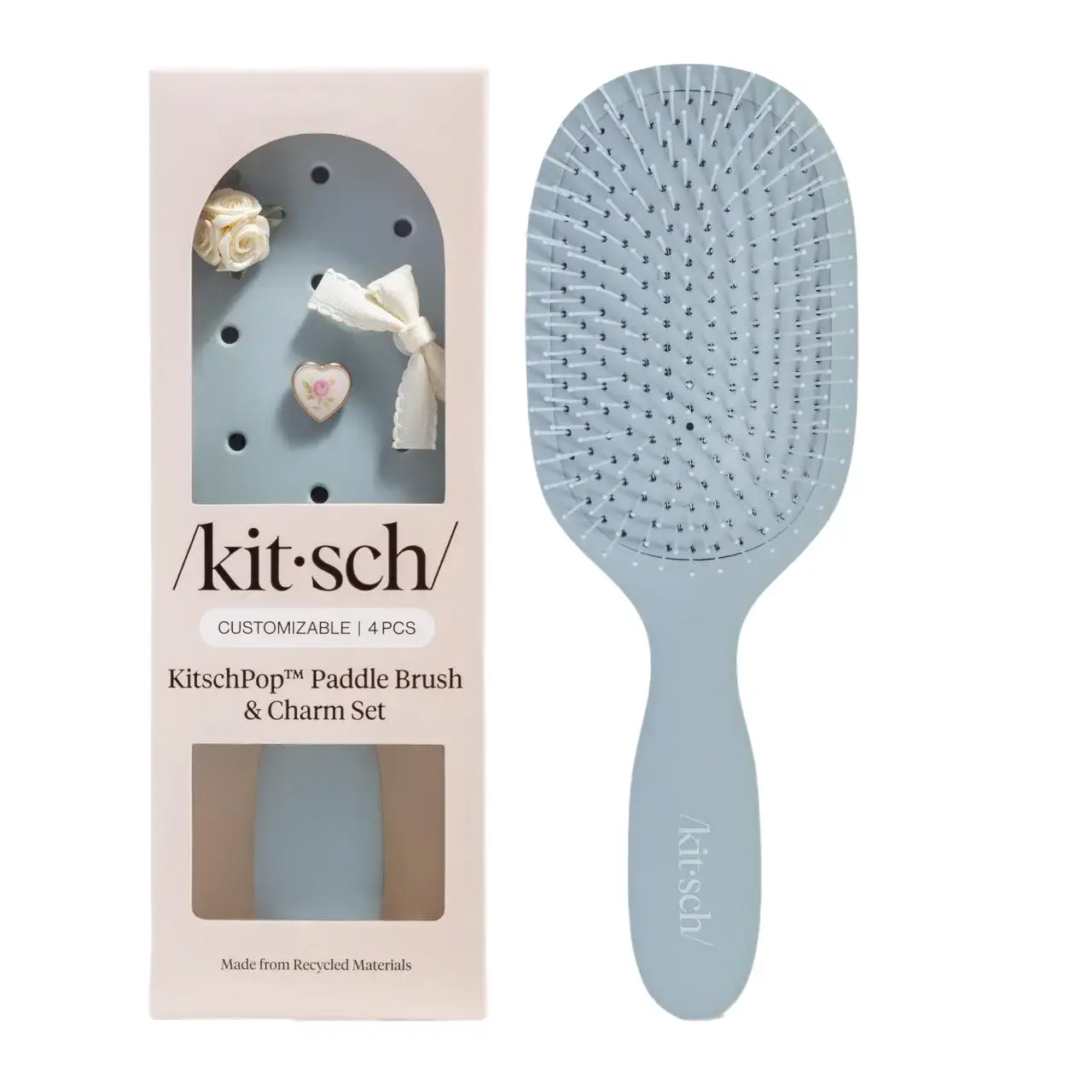 KitschPop™️ Paddle Brush in Haze Blue KitschPop™️ Paddle Brush in Haze Blue