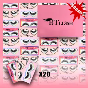 3D artificial C-curl simulation eyelashes, 3 types of fake eyelashes, 100% handmade luxury fake eyelashes