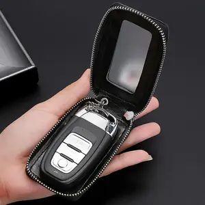Premium Universal Car Key Fob Cover - Durable Protection with Stylish Shield for Smart Key Fobs, Choose from Burgundy, Black, Blue, or Brown Colors, Car Key Protector, Car Key Holder, Car Key Accessory