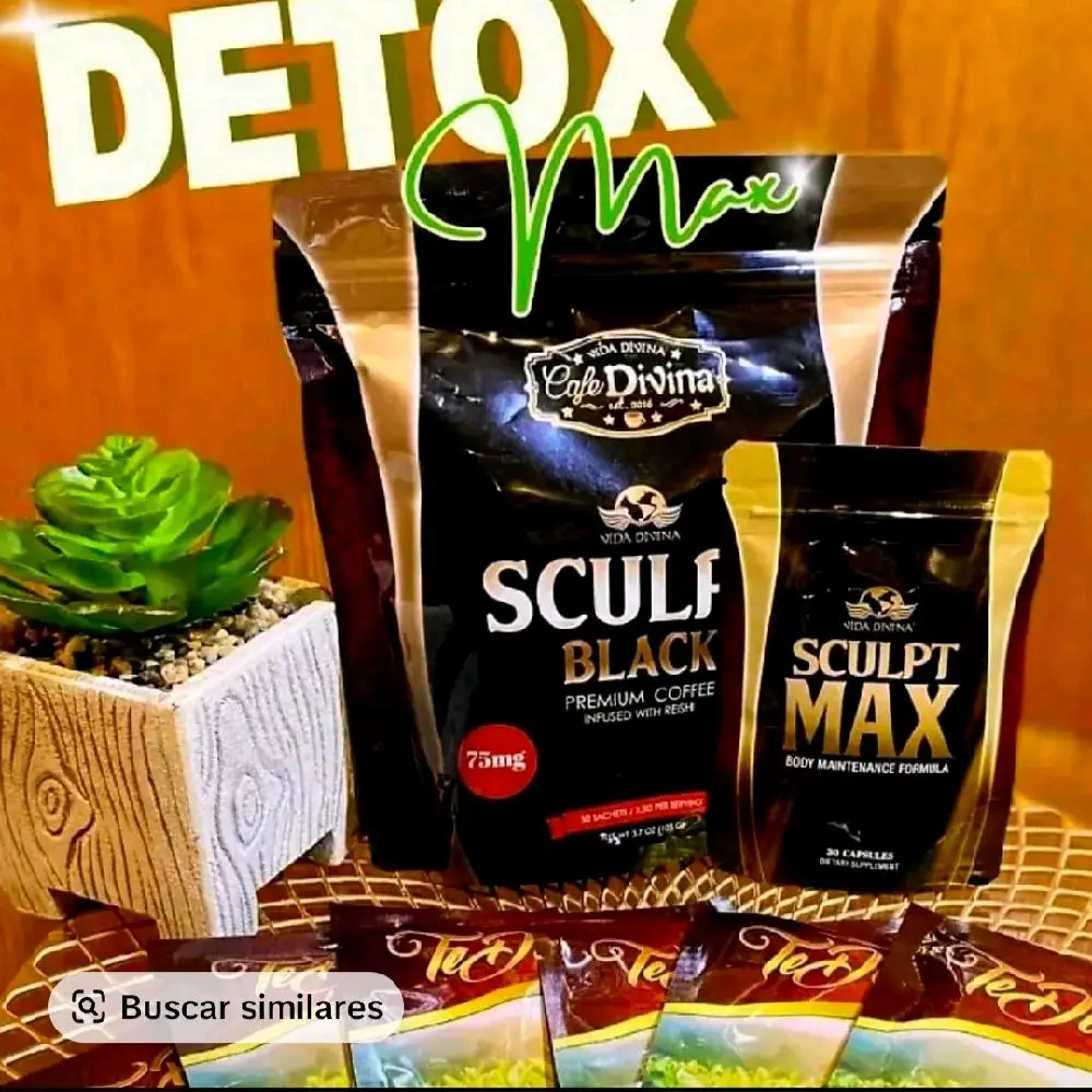 Vida Divina Kit Detox 6 sachets ,Capsules Sculpt Max & Coffee Sculpt Black.