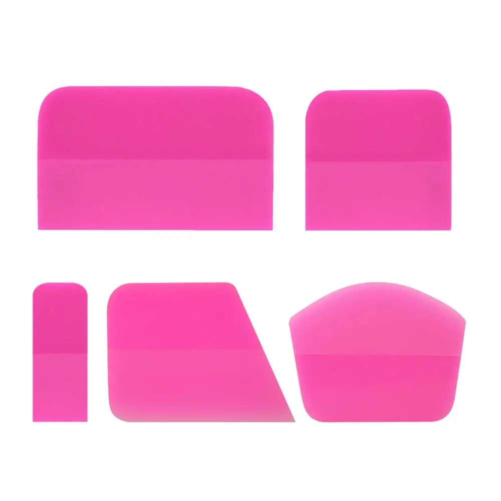 5pcs Car PPF Squeegee TPU Rubber Scraper Anti-Scratch for PPF Film Vinyl Wrap Window Tint Tool Windshield Cleaning Kit Cleaning Tools Cleaning Supplies
