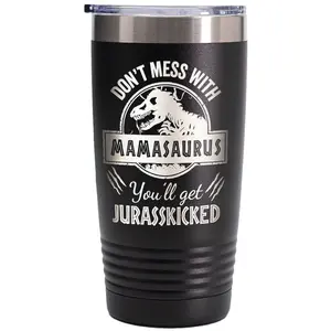 Gifts for Mom from Daughter Son, Mamasaurus 20oz Tumbler Coffee Cup Mother's Day Birthday Christmas Mother Travel Drink Cups New Mom Gifts Mama Gifts for Women