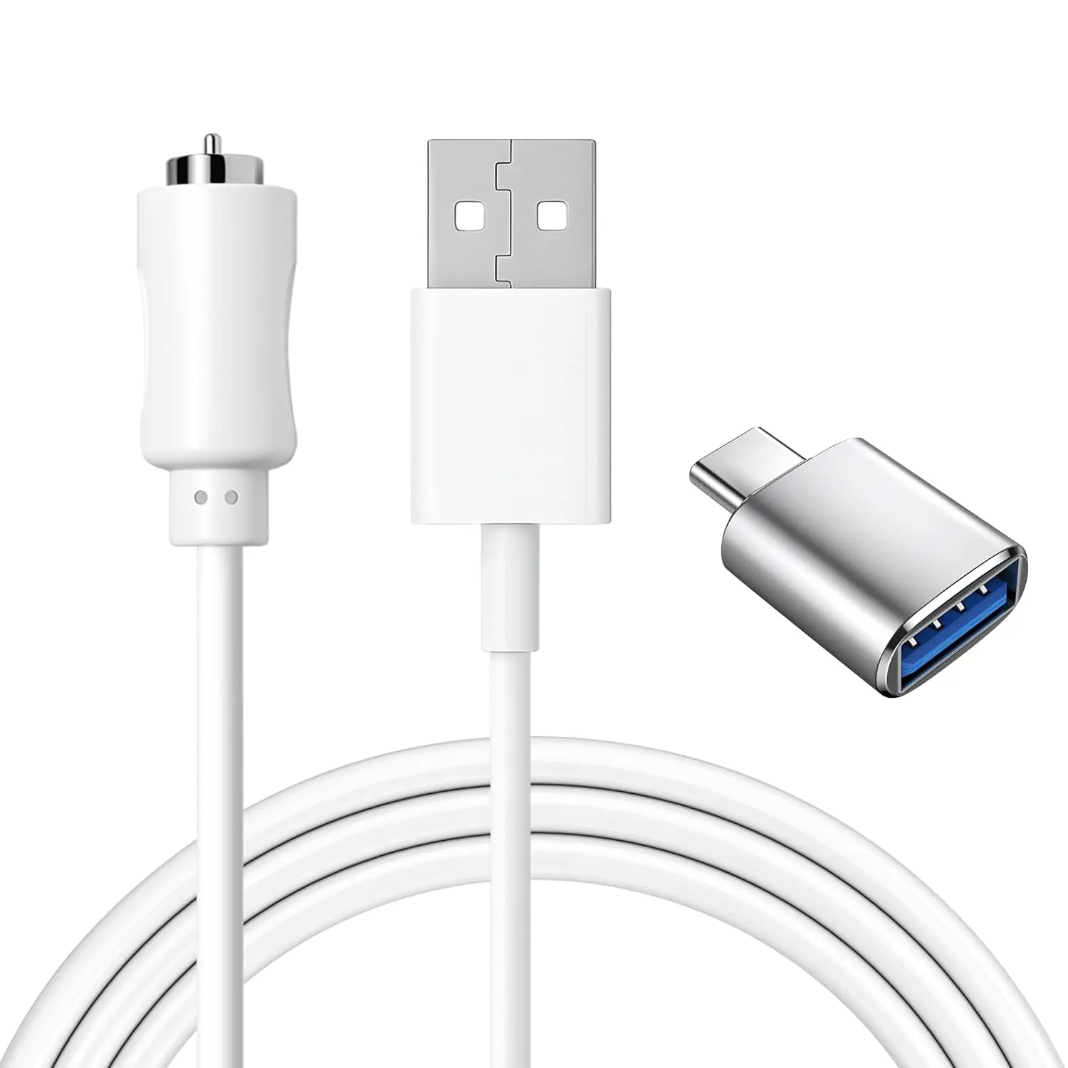 Rose Charger Replacement - 2.7FT 1-Pin Single Point  USB Charger , 5V/1A USB  Charger withUSB-C connectors