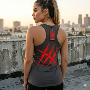 IV Apparel Women's Crimson Claw Sleeveless Racerback Tank Top - Premium Streetwear Activewear, Womenswear