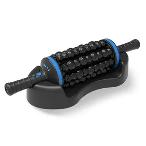 Rolling Percussive Massager – Hands-Free Massage with Auto-Lock, Deep Tissue Relief & Muscle Relaxation, 5 Intensities, Cordless with Travel Case