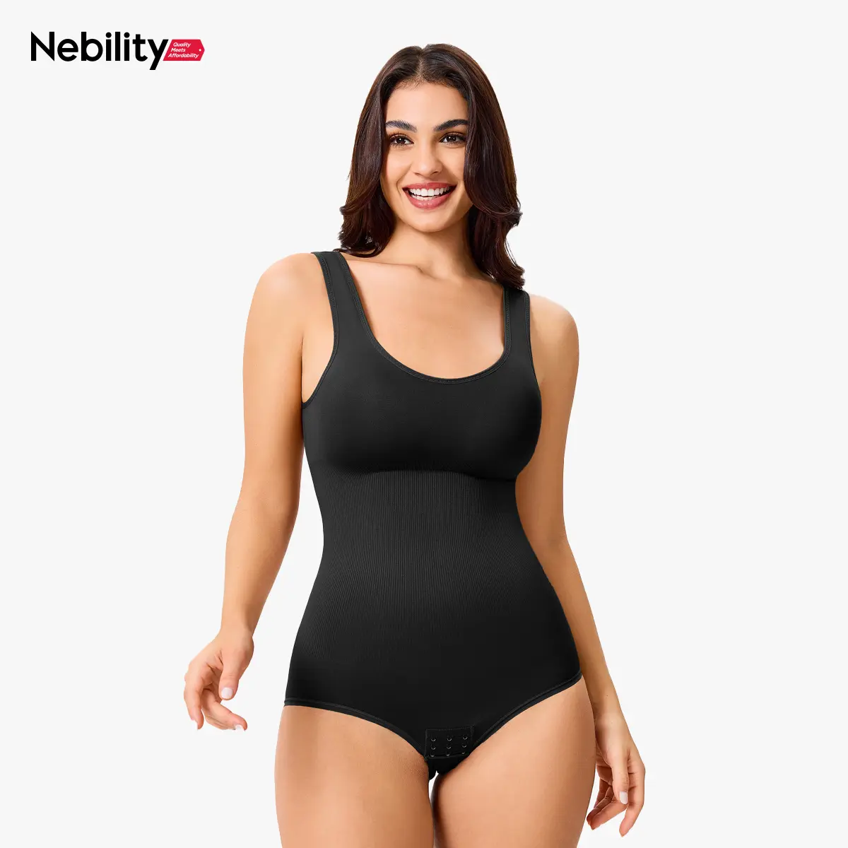 [Live] Nebility Seamless Shapewear Bodysuit | Sleeveless Crew Neck, Tummy Control | All-Season Comfort Womenswear Compression Minimalist Basic summerwins
