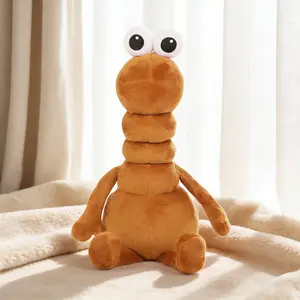29cm/11.41in Marcus the Worm Plush Toy, Stress-Relieving Fun Plush with Cute Big Eyes, Therapeutic Pet-Like Soft Stuffed Animal, Popular Internet Meme & Unique Design, Perfect Birthday & Holiday Gift for Boyfriends & Friends