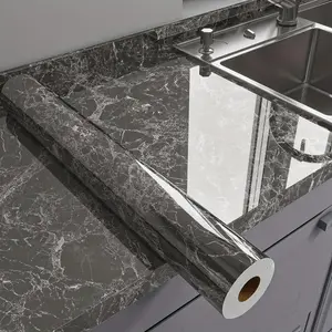 Tear and Stick Marble Backsplash - Waterproof and Heat-resistant Sheet, Suitable for Kitchen Walls, Countertop Covers, Removable Cabinet Liners Self Adhesive grid wallpaper self-adhesive furniture