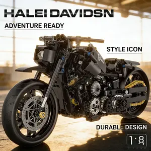 Classic Motorcycle Model Kit, Handcrafted Assembly, Detailed Design, Durable, Perfect for Display Box, Stress Relief Toy, Long-Term Collectible