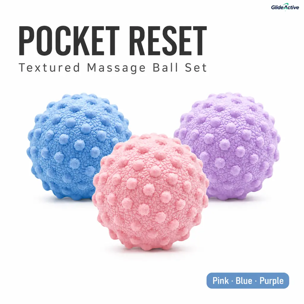 Spiky Massage Ball Deep Tissue Muscle Relief 5cm Textured Non-Slip for All Adults Home Gym Yoga Myofascial Release