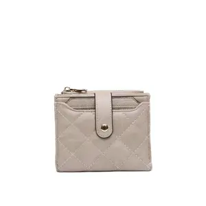 Melody Vegan Quilted Wallet- Khaki