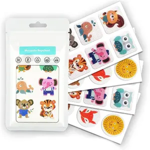 Mosquito Repellent Patches - with Essential Oils for Kids & Adults, Cute Animal Shapes, DEET-Free & Plant-Based Bug Protection Badges for Family Camping, Travel & Outdoor Fun