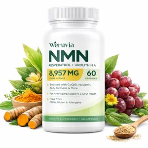 summervibes NMN Supplement 500mg, 99% Pure NAD+ Precursor, promotes cellular energy, extends lifespan, repairs damage, and supports healthy aging. Third-party tested, non-GMO. 60 capsules. Fitness Antioxidant