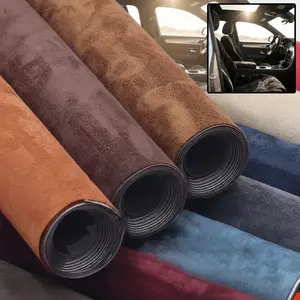 Peel and Stick Suede Leather Wraps for Car Interior and Home Decor - Upgraded, Non-Slip, Durable - 5 Rolls