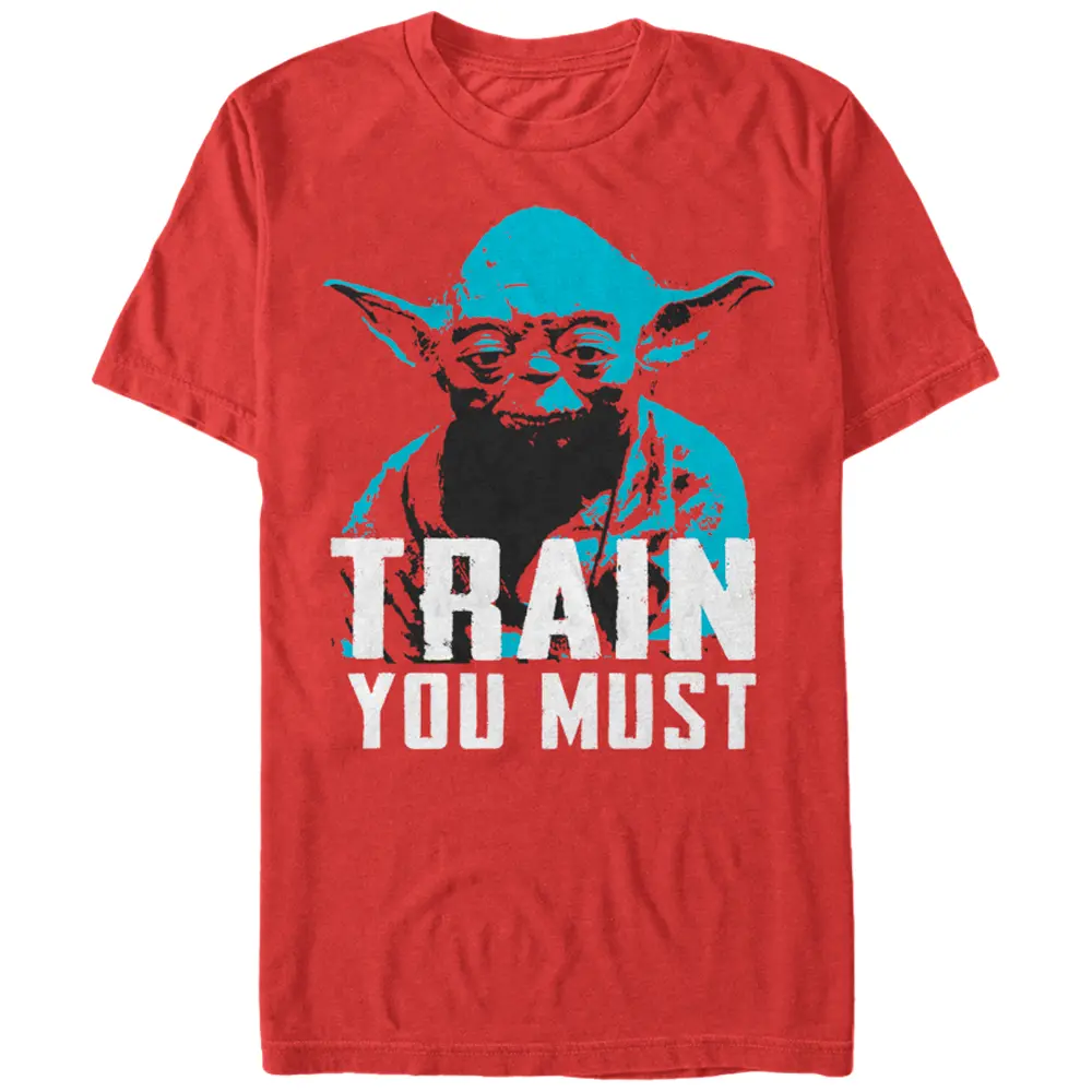 Men's Star Wars Yoda Small You are Train You Must T-Shirt