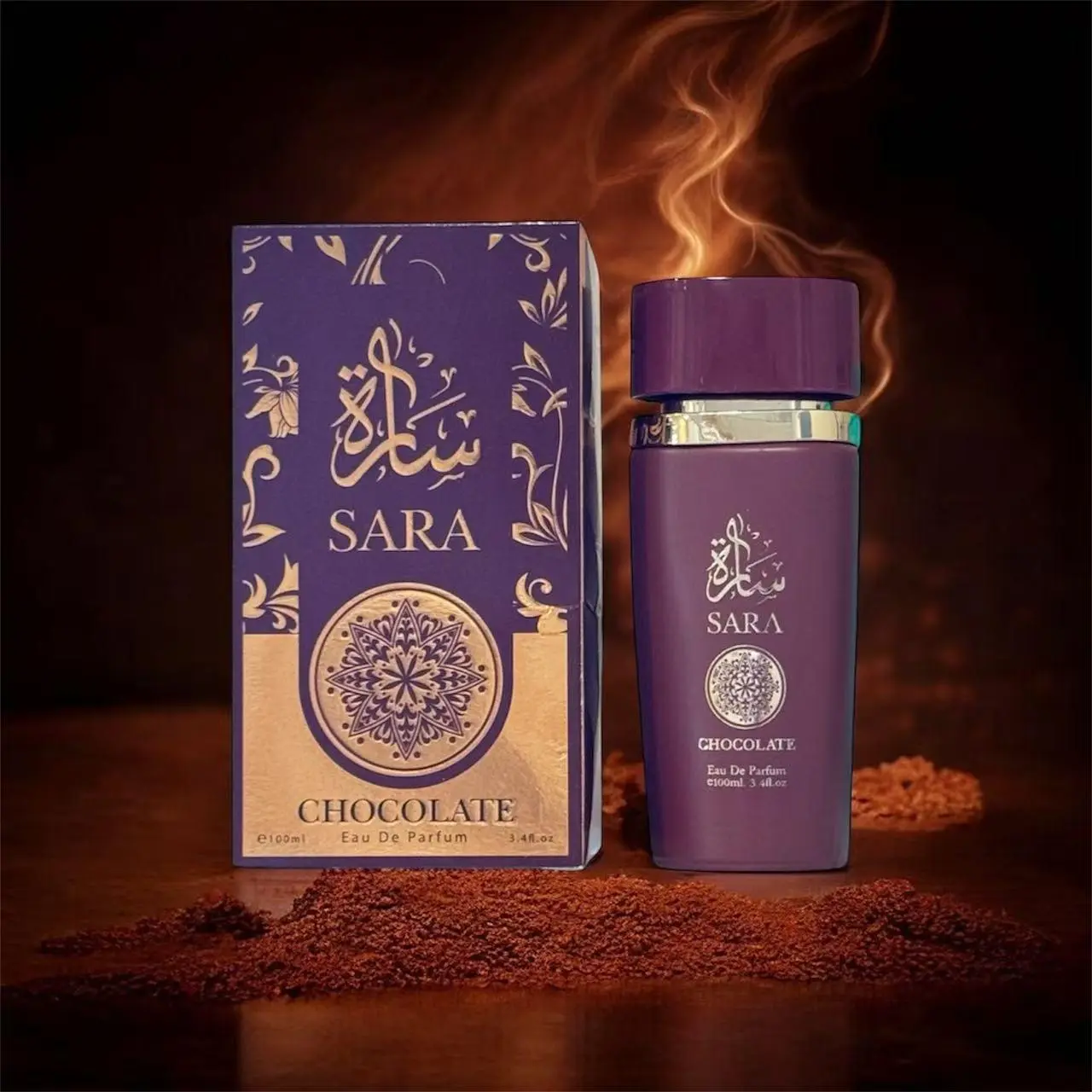 Sara Chocolate Eau de Parfum - Sweet Gourmand Fragrance with Rich Chocolate Notes & Warm Aroma 100ml Bottle for Chocolate Lovers Luxurious Scent Seductive Luxurious Scent