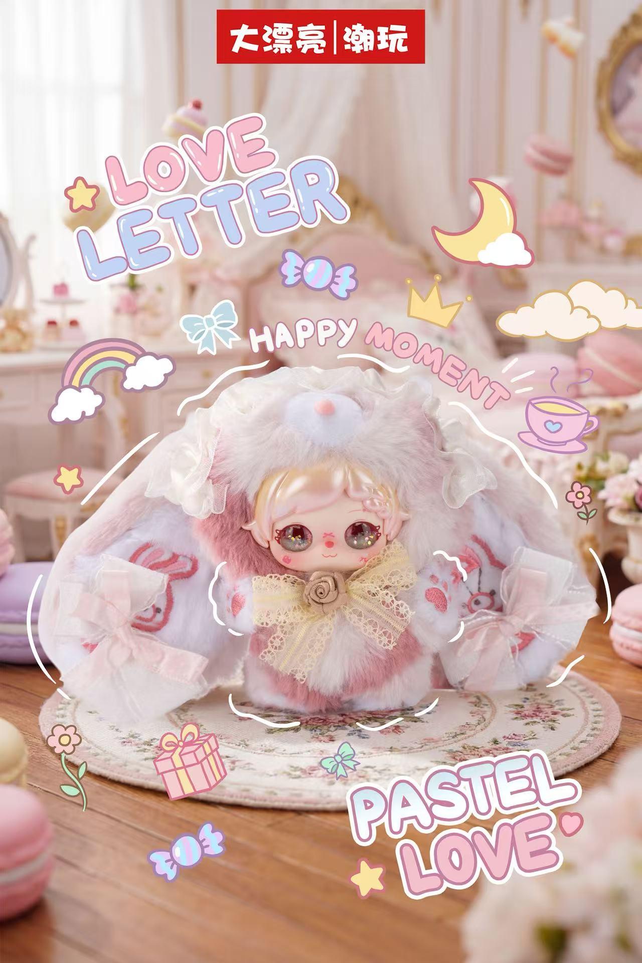 (Bitetoy x babythree14041)Pixie Zoey-Confession Bunny Plush Blind Box Snuggle Bear Soft Stuffed Doll