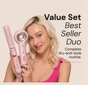 L'ANGE HAIR - Best Seller Duo, Two most-loved styling tools for a complete dry-and-style routine ∘ Delivers ultra-fast drying with advanced ion technology for frizz-free, shiny results, Curls, straightens, and waves with one lightweight, versatile styler,