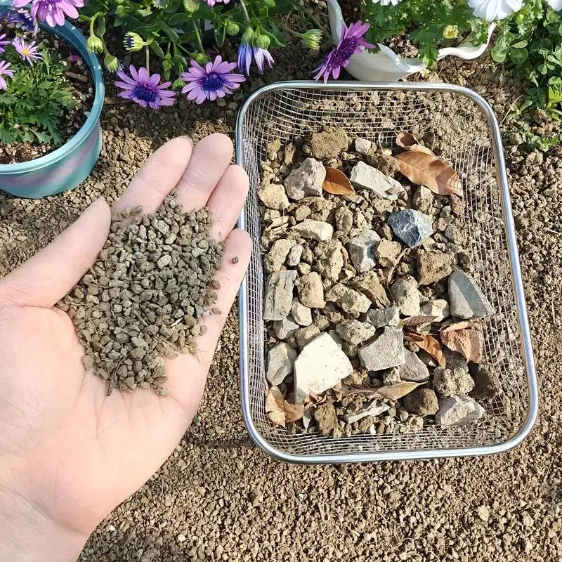 Stainless Steel Soil Sifter, 1 Count 1/4 Inch Mesh Garden Sifter, Durable & Rustproof Manual Tool for Garden & Outdoor Use, Stainless Steel Sieve, Filtration Basket