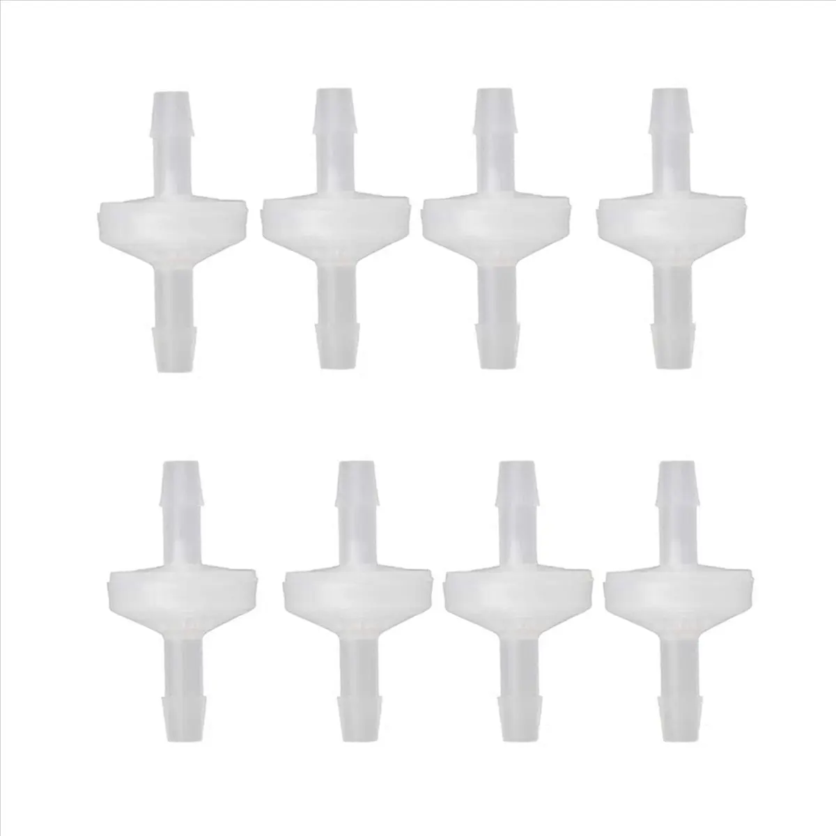 8 Pcs 1/4Inch Check Valve 6mm PVDF One Way Valve Inline Check Valve Non Return Check Valve for Fuel Gas Liquid Air Pumps Parts