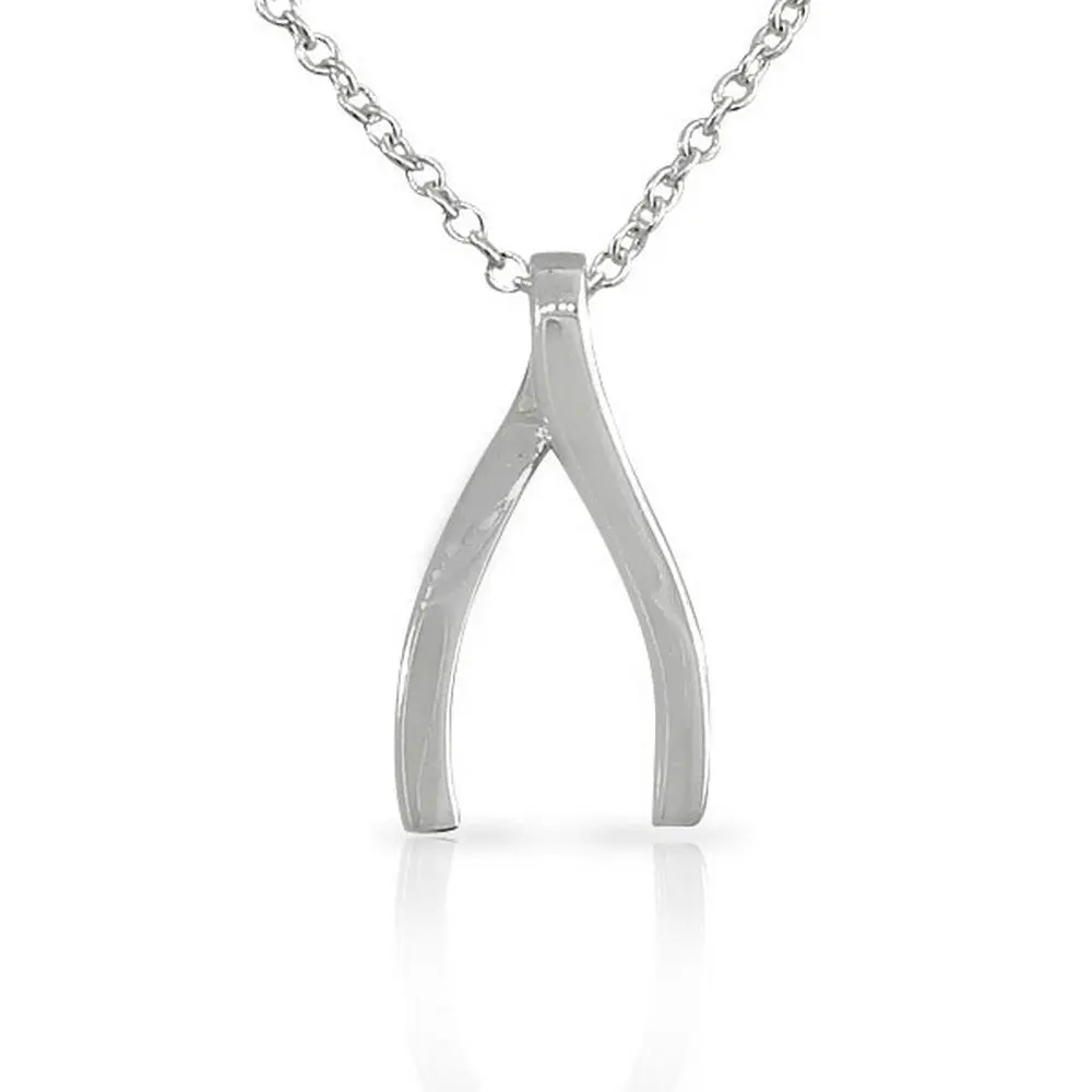 Women's 925 Sterling Silver Elegant Wishbone Pendant Necklace, Classic Polished Design, 16-18 in Adjustable Chain with Spring Ring Clasp, for Girls' Daily Styles, Casual, Female, My Daily Styles
