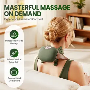 Five-Finger Neck Massager with Heat Therapy, Relieves Shoulder Pain, 6D Electric Massage for Deep Tissue Relief, Non-Button Cell Battery, Lightweight