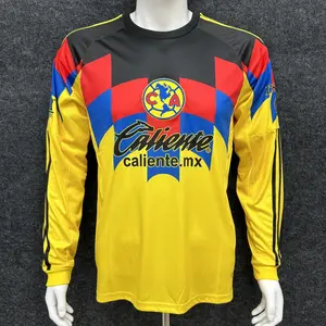 2025 2026 New American Club Home Yellow Long Sleeves Football Jersey Top