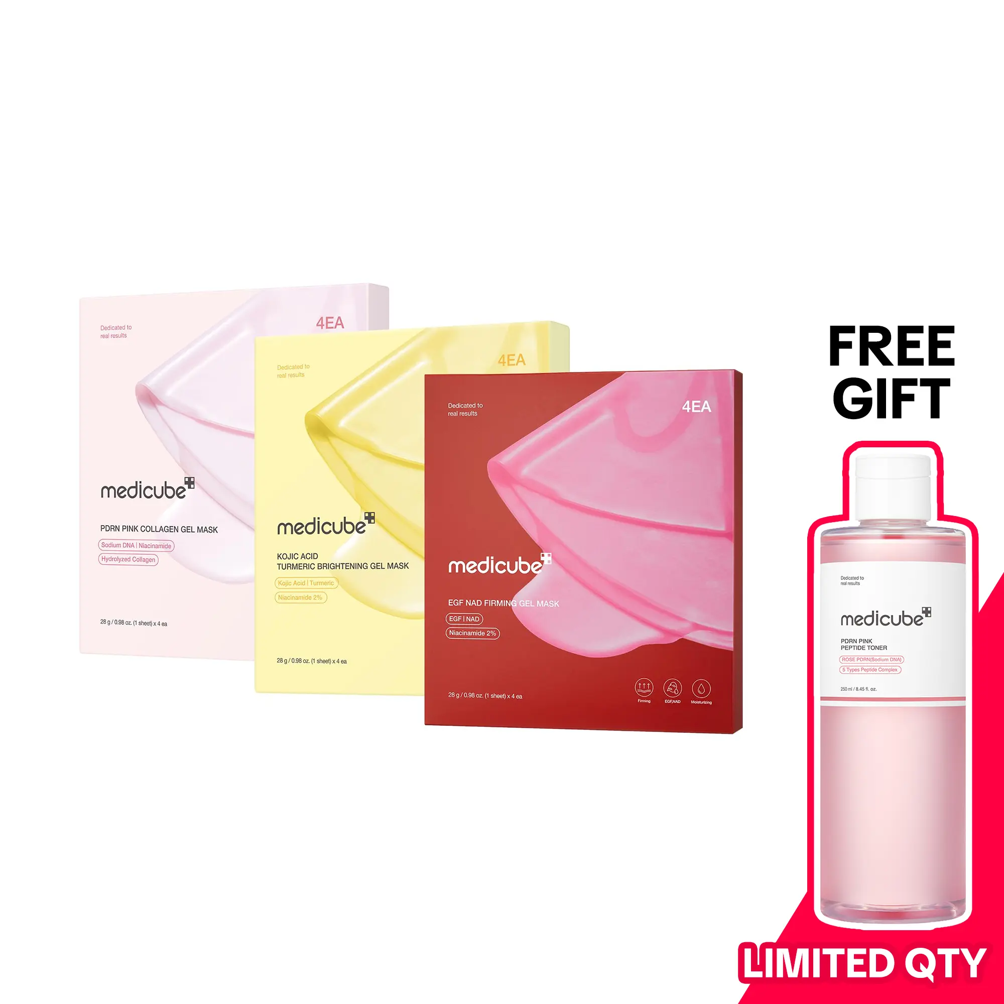 [NEW] [medicube] NAD+ EGF Firming Gel Mask (4 sheets) | Color Changing Red Jelly Mask | NAD+, EGF, Anti-aging, Plumping, Radiance Boosting |  Hydrogel Mask for Skin Elasticity & Volume |  Overnight Face Mask for Youthful-Looking Skin | Korean Skincare