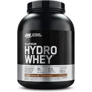 Optimum Nutrition Platinum Hydrowhey Protein Powder, 100% Hydrolyzed Whey Protein Isolate Powder, Flavor: Turbo Chocolate, 40 Servings, 3.61 Pounds (Packaging May Vary)
