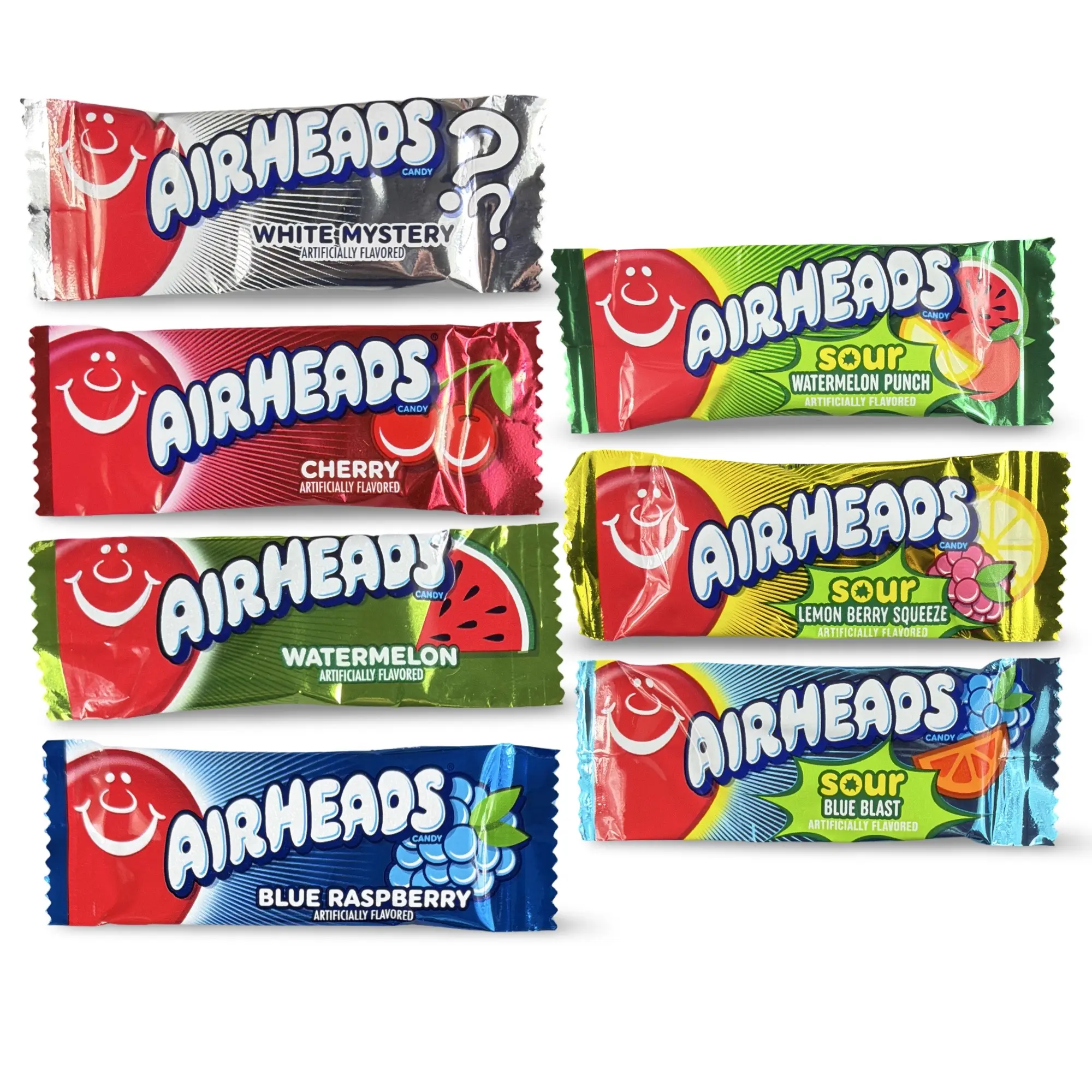 Airheads Mini Chewy Candy Bars – 1 lb | Choose Sour Variety, Regular Variety or Single Flavor