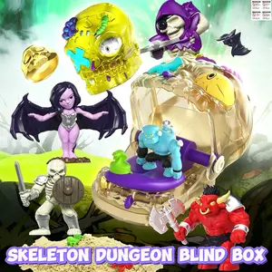 Skull Theme Fun Blind Box, Filled with Various Novelty Toys, Randomly Contains 1 Big Monster and 1 Weird Creature. Big Monster 1/6 Probability, Weird Creature 1/4 Probability, Perfect Birthday Gift,blind box,toy,blind boxes,happy haul,collectibles,plus on
