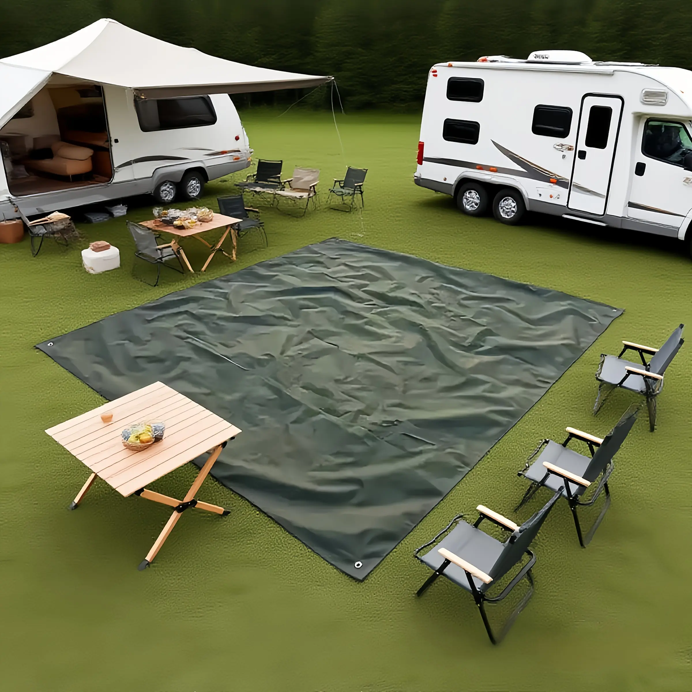 Outdoor Waterproof Picnic Blanket, Super Large Outdoor Rug, Lightweight Portable Picnic Mat, Ideal for Rvs, Backyard, Deck, Camping, Beach, Trailer, Picnics, Camping Gear, Camping Mat