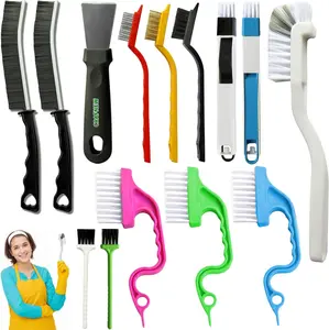 14Pcs Small Crevice Cleaning Brush Set, Groove Gap Cleaning Tool for Cleaning Kitchen,Bathroom, Corner, Sink,Door,Window Track,Cup CRAFNEW