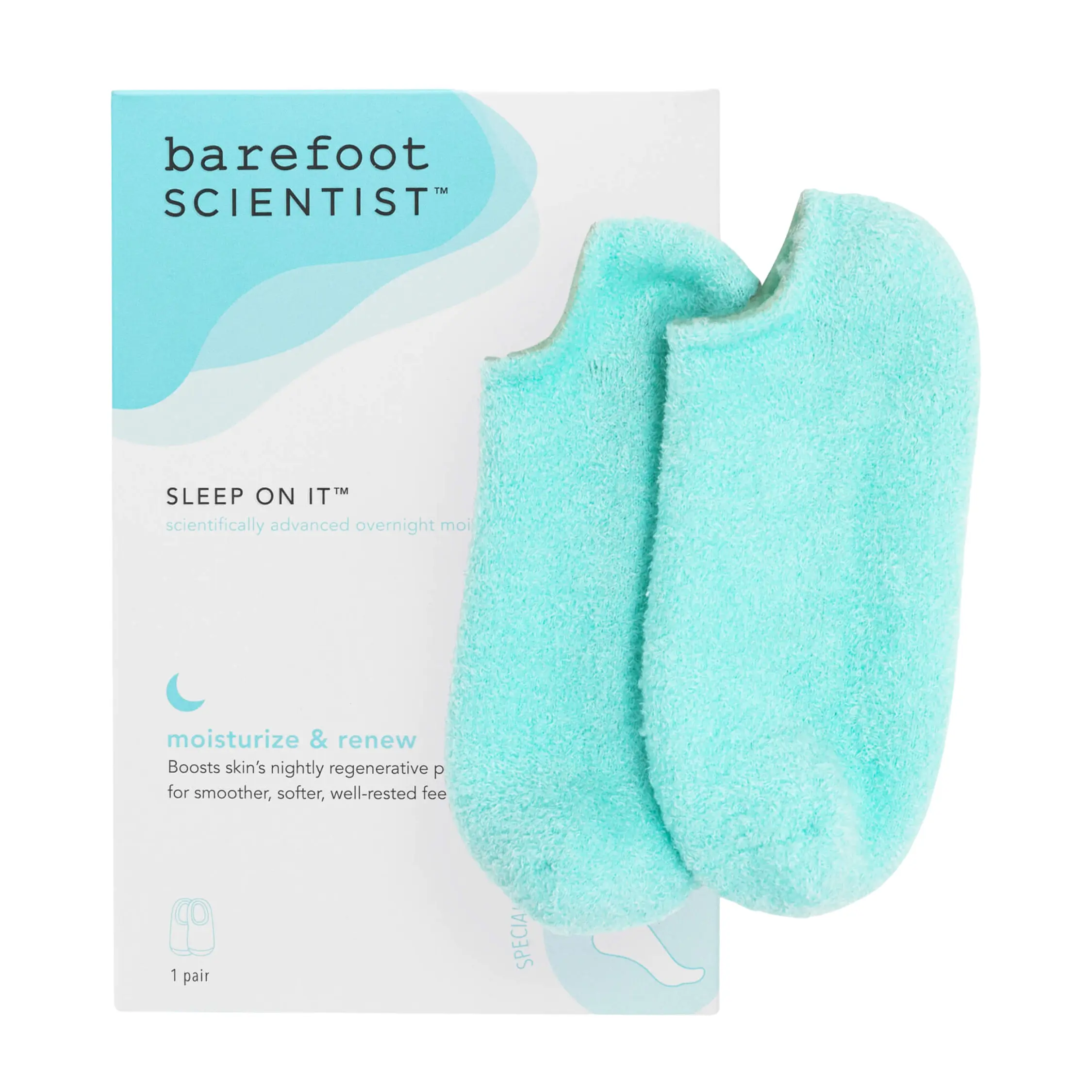 Sleep On It overnight moisturizing gel socks - Therapeutic socks infused with a soft scientifically formulated moisturizing gel.