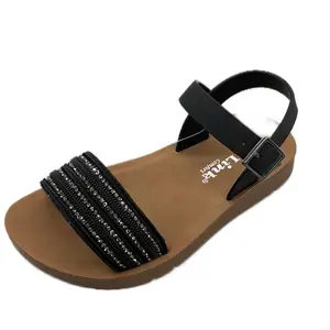 SIMPLE CASUAL SANDAL WITH RHINESTONE DETAIL RENOVATE-49k Classic