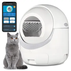 Self Cleaning Cat Litter Box, Automatic Cat Litter Box with APP Control and Odor Removal for Multiple Cats ( Requires 2.4G WIFI )