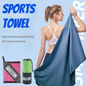 Double-Sided Fleece Sports Towel, Ultra-fine Fiber Quick Dry Absorbent Towel, Portable Towel for Yoga Fitness & Outdoor Use